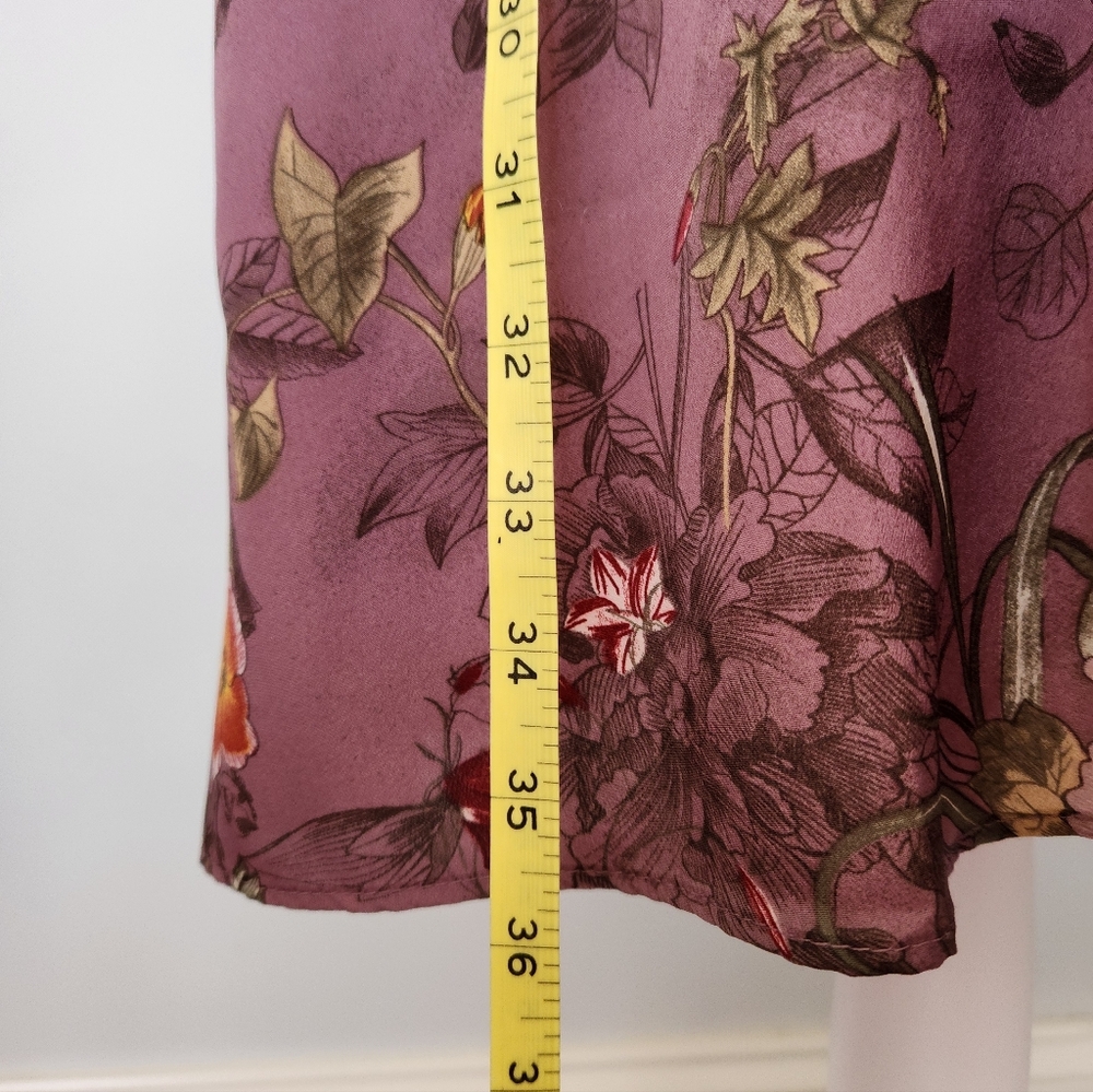 H&M Purple Floral Midi Dress with Yellow Accents - Picture 5 of 10